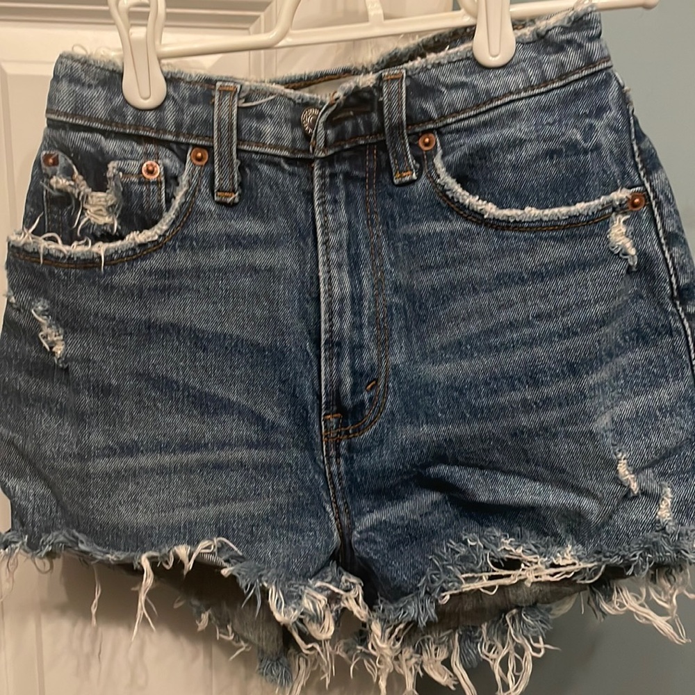 Abercrombie denim mom shorts